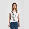 Ladies Slim Fit V Neck Poly-Rich Tee Thumbnail