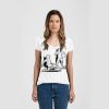 Ladies Slim Fit V Neck Poly-Rich Tee Thumbnail