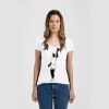 Ladies Slim Fit V Neck Poly-Rich Tee Thumbnail