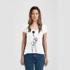 Ladies Slim Fit V Neck Poly-Rich Tee Thumbnail