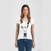 Ladies Slim Fit V Neck Poly-Rich Tee Thumbnail