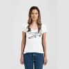 Ladies Slim Fit V Neck Poly-Rich Tee Thumbnail