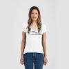 Ladies Slim Fit V Neck Poly-Rich Tee Thumbnail