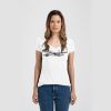 Ladies Slim Fit V Neck Poly-Rich Tee Thumbnail