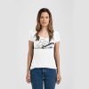 Ladies Slim Fit V Neck Poly-Rich Tee Thumbnail