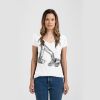 Ladies Slim Fit V Neck Poly-Rich Tee Thumbnail