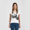 Ladies Slim Fit V Neck Poly-Rich Tee Thumbnail