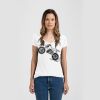 Ladies Slim Fit V Neck Poly-Rich Tee Thumbnail