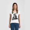 Ladies Slim Fit V Neck Poly-Rich Tee Thumbnail