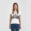 Ladies Slim Fit V Neck Poly-Rich Tee Thumbnail