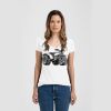 Ladies Slim Fit V Neck Poly-Rich Tee Thumbnail