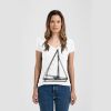 Ladies Slim Fit V Neck Poly-Rich Tee Thumbnail
