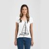 Ladies Slim Fit V Neck Poly-Rich Tee Thumbnail