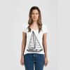 Ladies Slim Fit V Neck Poly-Rich Tee Thumbnail