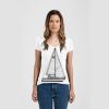 Ladies Slim Fit V Neck Poly-Rich Tee Thumbnail