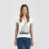 Ladies Slim Fit V Neck Poly-Rich Tee Thumbnail
