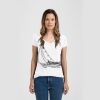 Ladies Slim Fit V Neck Poly-Rich Tee Thumbnail
