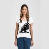Ladies Slim Fit V Neck Poly-Rich Tee Thumbnail