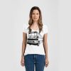 Ladies Slim Fit V Neck Poly-Rich Tee Thumbnail