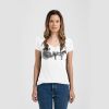 Ladies Slim Fit V Neck Poly-Rich Tee Thumbnail