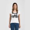 Ladies Slim Fit V Neck Poly-Rich Tee Thumbnail