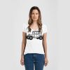 Ladies Slim Fit V Neck Poly-Rich Tee Thumbnail