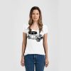 Ladies Slim Fit V Neck Poly-Rich Tee Thumbnail