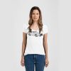 Ladies Slim Fit V Neck Poly-Rich Tee Thumbnail