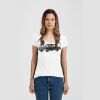 Ladies Slim Fit V Neck Poly-Rich Tee Thumbnail
