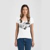 Ladies Slim Fit V Neck Poly-Rich Tee Thumbnail