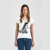 Ladies Slim Fit V Neck Poly-Rich Tee Thumbnail