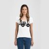 Ladies Slim Fit V Neck Poly-Rich Tee Thumbnail