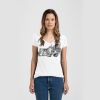 Ladies Slim Fit V Neck Poly-Rich Tee Thumbnail
