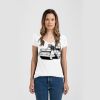 Ladies Slim Fit V Neck Poly-Rich Tee Thumbnail