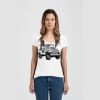 Ladies Slim Fit V Neck Poly-Rich Tee Thumbnail