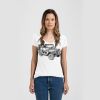Ladies Slim Fit V Neck Poly-Rich Tee Thumbnail