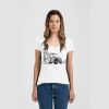 Ladies Slim Fit V Neck Poly-Rich Tee Thumbnail