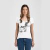 Ladies Slim Fit V Neck Poly-Rich Tee Thumbnail