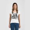 Ladies Slim Fit V Neck Poly-Rich Tee Thumbnail