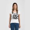 Ladies Slim Fit V Neck Poly-Rich Tee Thumbnail