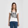 Ladies Slim Fit V Neck Poly-Rich Tee Thumbnail