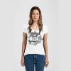 Ladies Slim Fit V Neck Poly-Rich Tee Thumbnail