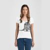 Ladies Slim Fit V Neck Poly-Rich Tee Thumbnail