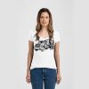 Ladies Slim Fit V Neck Poly-Rich Tee Thumbnail