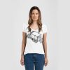 Ladies Slim Fit V Neck Poly-Rich Tee Thumbnail