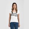 Ladies Slim Fit V Neck Poly-Rich Tee Thumbnail