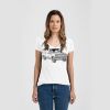 Ladies Slim Fit V Neck Poly-Rich Tee Thumbnail