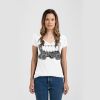 Ladies Slim Fit V Neck Poly-Rich Tee Thumbnail