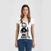 Ladies Slim Fit V Neck Poly-Rich Tee Thumbnail