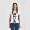 Ladies Slim Fit V Neck Poly-Rich Tee Thumbnail